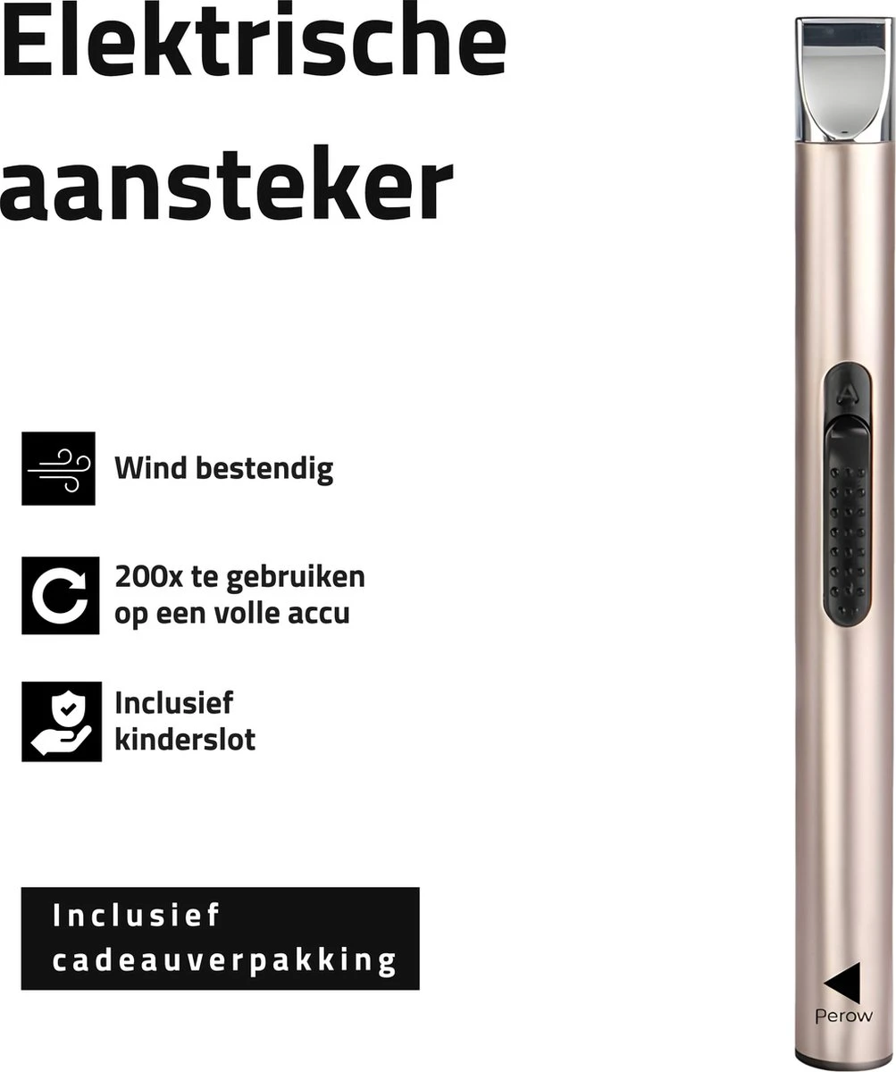 Oplaadbare Lange Elektrische Aansteker - Duurzame Plasma Aansteker - Inclusief Cadeauverpakking - BBQ - Kaarsen - Rose 2 Oplaadbare Lange Elektrische Aansteker - Duurzame Plasma Aansteker - Inclusief Cadeauverpakking - BBQ - Kaarsen - Rose - Afbeelding 2