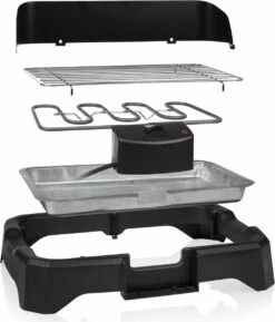 Tristar BQ-2824 Elektrische Barbecue - Tafel BBQ 34,5 X 23 Cm - Regelbare Thermostaat - 2000 Watt - Zwart -Optimaal Barbecue Winkel 1026x1200