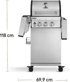 Burnhard Gas BBQ FRED JR. Deluxe - 2 Branders - Incl. Keramische Infraroodbrander & Afdekhoes - Deluxe -Optimaal Barbecue Winkel 1027x1200 1