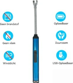 Elektrische Aansteker – USB Oplaadbaar - Blauw – Fornuis – BBQ – Openhaard – Lange Flexibele Aansteker -Optimaal Barbecue Winkel 1042x1200 3