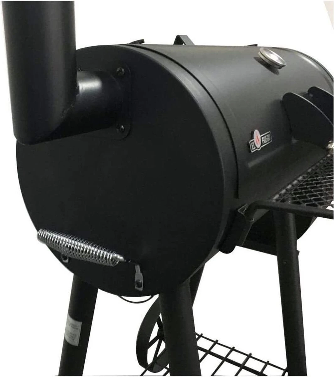 Fire Beam Houtskool Barbecue - Grilloppervlak (LxB) 35 X 66 Cm - Smoker - Zwart 3 Fire Beam Houtskool Barbecue - Grilloppervlak (LxB) 35 X 66 Cm - Smoker - Zwart - Afbeelding 3