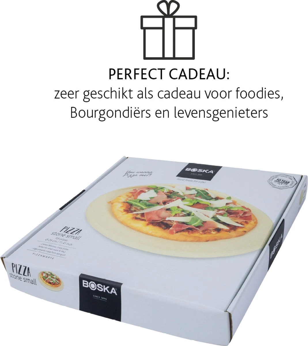 Boska Pizzasteen Deluxe - Voor Oven & BBQ - Knapperige Pizza's - Ø 29.5 Cm - BBQ Accessoires 2 Boska Pizzasteen Deluxe - Voor Oven & BBQ - Knapperige Pizza's - Ø 29.5 Cm - BBQ Accessoires - Afbeelding 2