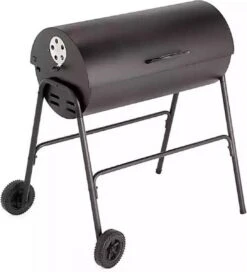 BBQ XL Houtskoolbarbecue - Cilindervorm - Grilloppervlak (LxB) 71 X 35 Cm - Zwart -Optimaal Barbecue Winkel 1089x1200