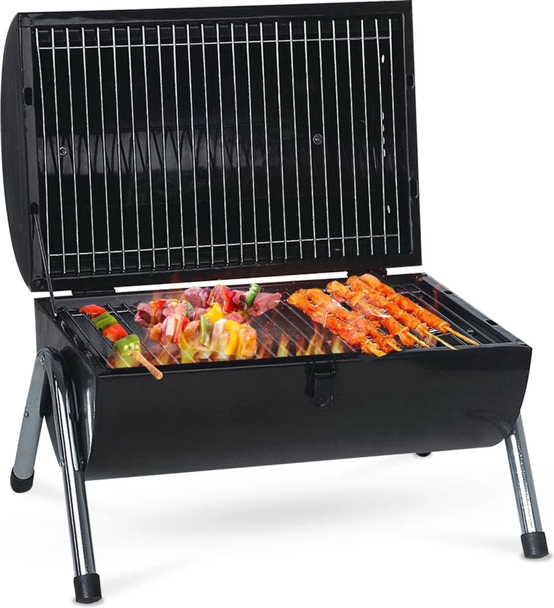 MaxxGarden BBQ - Houtskool Barbecue - Smoker Barbecue - Grilloppervlak (LxB) 38 X 52 Cm - Met Dubbel Grill Vlak - Zwart 1 MaxxGarden BBQ - Houtskool Barbecue - Smoker Barbecue - Grilloppervlak (LxB) 38 X 52 Cm - Met Dubbel Grill Vlak - Zwart