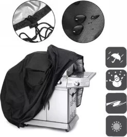TammaT - BBQ Hoes - Waterdichte Beschermhoes - UV Bescherming - Maat L 170 X 61 X 117 Cm - Met Trekkoord -Optimaal Barbecue Winkel 1107x1200