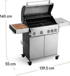 Burnhard Gas BBQ Big FRED Deluxe - 4 Branders - Incl. Keramische Infraroodbrander & Afdekhoes - Deluxe 22 Burnhard Gas BBQ Big FRED Deluxe - 4 Branders - Incl. Keramische Infraroodbrander & Afdekhoes - Deluxe -Optimaal Barbecue Winkel 1113x1200
