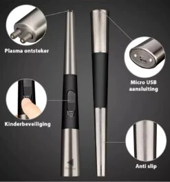Oplaadbare Lange Elektrische Aansteker - Duurzame Plasma Aansteker – Luxe Aansteker - Inclusief Cadeauverpakking - BBQ – Kaarsen - Zwart -Optimaal Barbecue Winkel 1123x1200 1