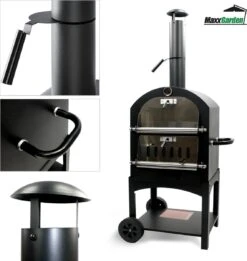 MaxxGarden Pizza Oven Buiten - Houtskool – Incl. Pizzasteen - 45x65x158cm -Optimaal Barbecue Winkel 1137x1200 2