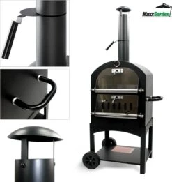 MaxxGarden Pizza Oven - Smoker Barbecue Op Hout, Houtskool Of Pellets - 45 X 65 X 158cm -Optimaal Barbecue Winkel 1137x1200
