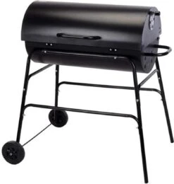 BBQ XL Houtskoolbarbecue - Cilindervorm - Grilloppervlak (LxB) 71 X 35 Cm - Zwart -Optimaal Barbecue Winkel 1141x1200