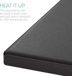 Navaris Pizzasteen XL Voor Oven En Barbecue - Rechthoekige Pizzaplaat 38 X 30 Cm - Inclusief Receptenboek - Keramisch Geglazuurd - Zwart -Optimaal Barbecue Winkel 1142x1200 4