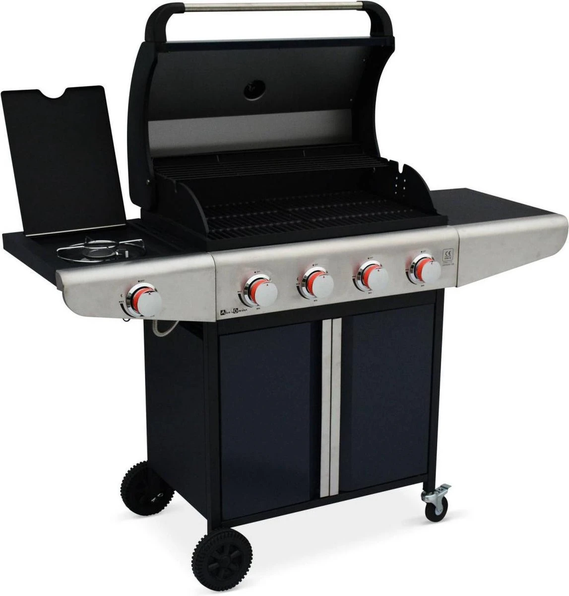 Alice's Garden Gas BBQ Bazin 4 - 5 Branders - Antraciet - Grilloppervlak 64,6x39,3cm 2 Alice's Garden Gas BBQ Bazin 4 - 5 Branders - Antraciet - Grilloppervlak 64,6x39,3cm - Afbeelding 2