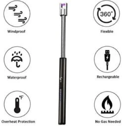 Le Cose USBurn-BBQ Aansteker-oplaadbare Aansteker Met Usb Kabel-Elektrische Plasma Aansteker-windbestendig En Buigzaam-zwart-USB-Lange Flexibele Aansteker -Optimaal Barbecue Winkel 1163x1200