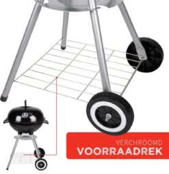 BBQ Collection Houtskoolbarbecue - Kogelbarbecue 45 X 60 Centimeter - Ronde Barbecue - Barbecue Op Wielen - Zwart - Metaal -Optimaal Barbecue Winkel 1169x1200
