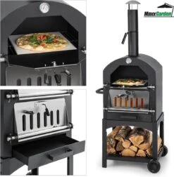 MaxxGarden Pizza Oven - Smoker Barbecue Op Hout, Houtskool Of Pellets - 45 X 65 X 158cm -Optimaal Barbecue Winkel 1175x1200 2