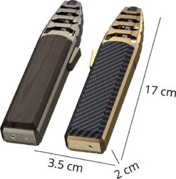Merkloos Turbo Jetflame Aansteker - Gasbrander - Vuurwerk Torch - Crème Brûlée Brander - BBQ En Sigaren Aansteker - Windproof - Walnoothout Met Grijze Metalen Behuizing -Optimaal Barbecue Winkel 1177x1200 3