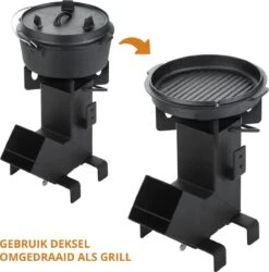 Dutch Mountains Gietijzeren Pannenset 7-delig - Dutch Oven – Braadpan - Grillpan - Hapjespan - Kookset In Houten Transportkist - Deksellifter - Brander -Optimaal Barbecue Winkel 1185x1200 3