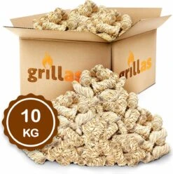 Aanmaakkrullen Voor BBQ Of Kachel | 10kg ECO FSC Gecertificeerd Aanmaakhout Barbecue - Biologisch En Duurzaam Aanmaakwokkels - Houtwol Wokkels - Barbeque Aansteker - Aanmaakblokjes - Accessoires - Ongeveer 800krullen -Optimaal Barbecue Winkel 1195x1200 4