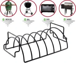 Rednas Sparerib Rek Bbq - Incl. Bakkwast - Bbq Rek - Bbq Accessoires - Rib Rack - Kiphouder - Bbq Gereedschap -Optimaal Barbecue Winkel 1200x1000 1