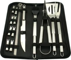 Krumble 18-delige Barbecue Set / Roestvrijstalen BBQ Set Van 18 / Inclusief Handige Opbergtas - RVS -Optimaal Barbecue Winkel 1200x1014