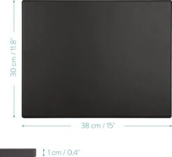 Navaris Pizzasteen XL Voor Oven En Barbecue - Rechthoekige Pizzaplaat 38 X 30 Cm - Inclusief Receptenboek - Keramisch Geglazuurd - Zwart -Optimaal Barbecue Winkel 1200x1093 1