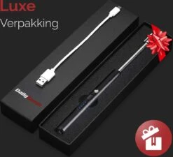 Dailygoods® Elektrische Aansteker - Plasma Aansteker - Oplaadbaar - Gift Set - Zwart -Optimaal Barbecue Winkel 1200x1094 1