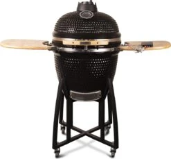 Patton - Kamado 21" - Premium Black - Keramische Barbecue - Incl. Bluetooth Kerntemperatuurmeter - LED Verlichting - Large - Compleet - Zwart -Optimaal Barbecue Winkel 1200x1111