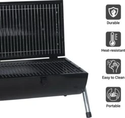 MaxxGarden BBQ - Houtskool Barbecue - Smoker Barbecue - Grilloppervlak (LxB) 38 X 52 Cm - Met Dubbel Grill Vlak - Zwart 15 MaxxGarden BBQ - Houtskool Barbecue - Smoker Barbecue - Grilloppervlak (LxB) 38 X 52 Cm - Met Dubbel Grill Vlak - Zwart -Optimaal Barbecue Winkel 1200x1132