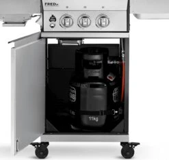 Burnhard Gas BBQ FRED JR. Deluxe - 2 Branders - Incl. Keramische Infraroodbrander & Afdekhoes - Deluxe -Optimaal Barbecue Winkel 1200x1135