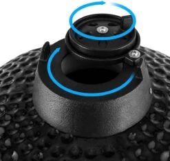 Patton - Kamado 21" - Premium Black - Keramische Barbecue - Incl. Bluetooth Kerntemperatuurmeter - LED Verlichting - Large - Compleet - Zwart -Optimaal Barbecue Winkel 1200x1137