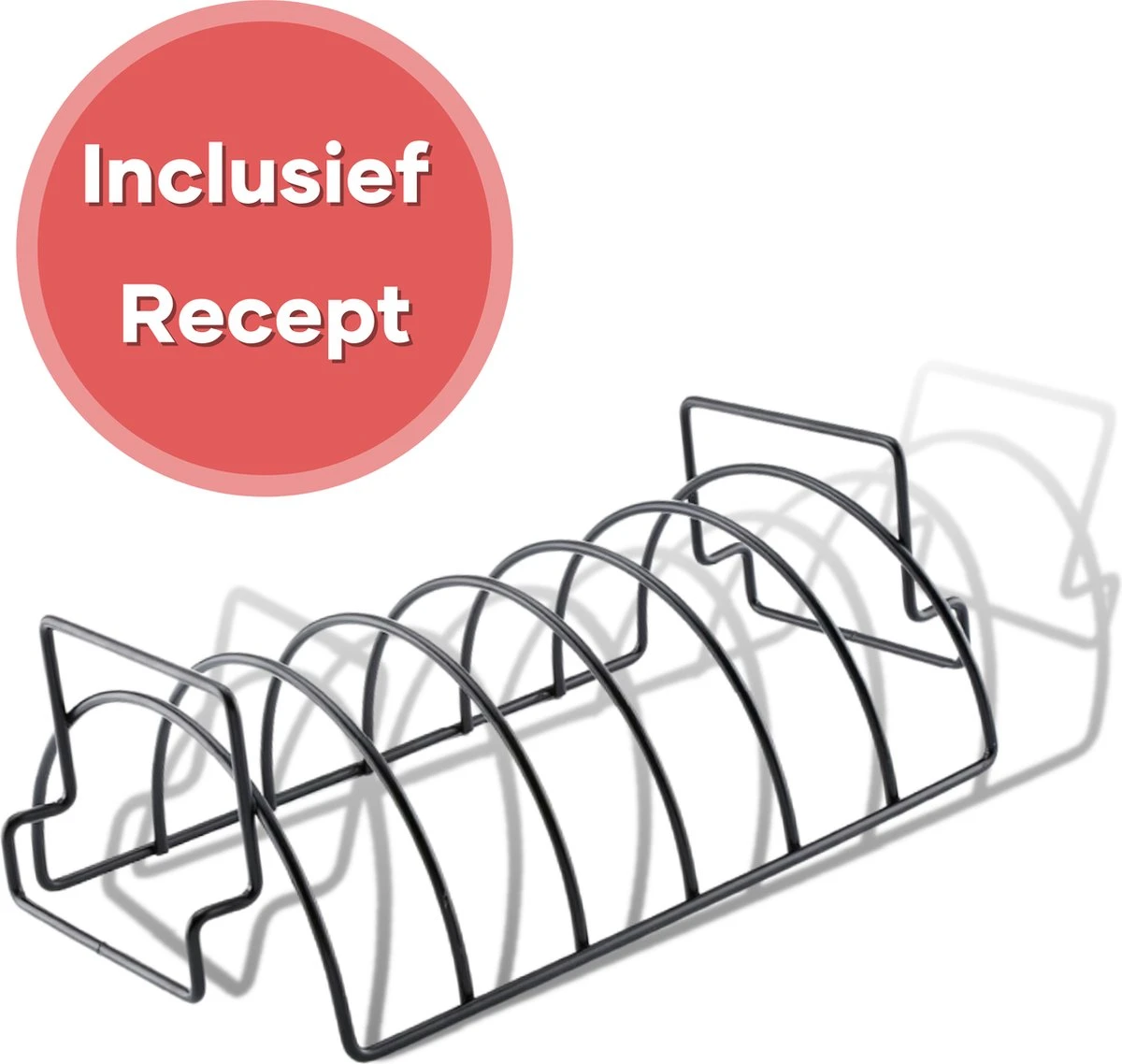 PROKING Sparerib Barbecue Rek – BBQ Accessoires – Inclusief Sparerib Recept – Anti-aanbak Lag – 35 X 19.5 X 11.5 CM 1 PROKING Sparerib Barbecue Rek – BBQ Accessoires – Inclusief Sparerib Recept – Anti-aanbak Lag – 35 X 19.5 X 11.5 CM
