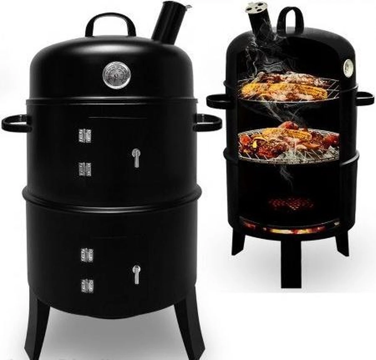 Merkloos Monzana Barbecue-ROKER-Grill-Oven 16 Merkloos Monzana Barbecue-ROKER-Grill-Oven - Afbeelding 16