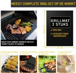 Saveur Royal® 35-delige Barbecue Gereedschapset In Roestvrij Staal - BBQ Grill Set Met Draagtas - Barbecuegerei-sets - Barbecue Accessoires Gereedschap - 35-delig -Optimaal Barbecue Winkel 1200x1162 6