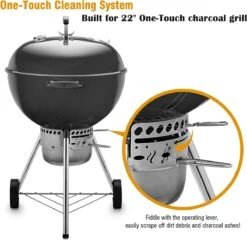 One-Touch-reinigingssysteemkit Voor 57 CM Kogel BBQ , Geschikt Als Vervanging In Diverse Weber Kogel BBQ's -Optimaal Barbecue Winkel 1200x1165 2