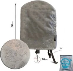 COVER UP HOC Diamond Bbq Hoes Rond - 70x80 Cm - Waterdicht Met Stormbanden En Trekkoord - Geschikt Voor O.a. Kamado, Big Green Egg, Grill Guru, The Bastard, Patton,Weber -Optimaal Barbecue Winkel 1200x1170