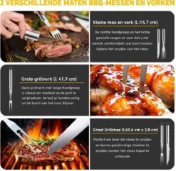 Saveur Royal® 35-delige Barbecue Gereedschapset In Roestvrij Staal - BBQ Grill Set Met Draagtas - Barbecuegerei-sets - Barbecue Accessoires Gereedschap - 35-delig -Optimaal Barbecue Winkel 1200x1170 3