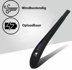 Oplaadbare Lange Elektrische Aansteker - Zwart - Duurzame Plasma Aansteker - Inclusief Cadeauverpakking - BBQ - Kaarsen -Optimaal Barbecue Winkel 1200x1178