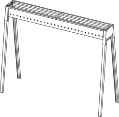 Spiedini Saté-bbq Bali 80 - Saté Houtskoolbarbecue Met Horizontaal Rooster - 80 Cm Lang, 11 Cm Breed - Materiaal: Gealuminiseerd Ijzer -Optimaal Barbecue Winkel 1200x1179