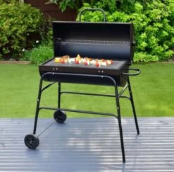 BBQ XL Houtskoolbarbecue - Cilindervorm - Grilloppervlak (LxB) 71 X 35 Cm - Zwart -Optimaal Barbecue Winkel 1200x1182