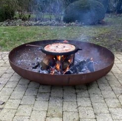 Chefs Cuisine Gietijzeren Grillpan - Grillpan Gietijzer - Gietijzer Bbq Grillpan - Gietijzeren Grillplaat - Pizzasteen - Plancha Gietijzer - Gietijzeren Bakplaat - Rond 36 Cm - Dubbelzijdig -Optimaal Barbecue Winkel 1200x1187 3