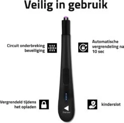 Oplaadbare Lange Elektrische Aansteker - Zwart - Duurzame Plasma Aansteker - Inclusief Cadeauverpakking - BBQ - Kaarsen -Optimaal Barbecue Winkel 1200x1190 2