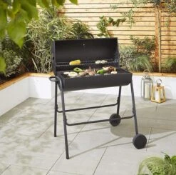 BBQ XL Houtskoolbarbecue - Cilindervorm - Grilloppervlak (LxB) 71 X 35 Cm - Zwart -Optimaal Barbecue Winkel 1200x1191