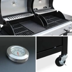 Alice's Garden Houtskool Barbecue - Grilloppervlak (LxB) 41 X 44 Cm - Gas En Houtskool - 3 Branders - Marsac Zwart 6 Alice's Garden Houtskool Barbecue - Grilloppervlak (LxB) 41 X 44 Cm - Gas En Houtskool - 3 Branders - Marsac Zwart -Optimaal Barbecue Winkel 1200x1200 139