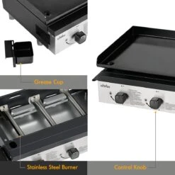 Bighorn Plancha Grill - Gasbarbecue – Tabletop – Draagbaar – 3 Branders -Optimaal Barbecue Winkel 1200x1200 158