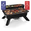 Princess 112252 Hybride Barbecue – Elektrische BBQ - Tafelmodel - 2000W - 44x 29cm - Gebruik Elektrisch Of Met Kolen