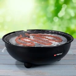 Alpina Elektrische BBQ - Tafel-Barbecue - Geen Rook - Binnen Barbecueën - 1250W - Ø 30 Cm - Zwart -Optimaal Barbecue Winkel 1200x1200 200