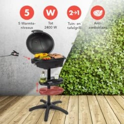 KitchenBrothers Elektrische BBQ - Met Grillplaat - Anti-aanbaklaag - Incl. Plank/Houders - Grilloppervlak 46,5x33,8cm - Tot 300°C - 2400W - Zwart 12 KitchenBrothers Elektrische BBQ - Met Grillplaat - Anti-aanbaklaag - Incl. Plank/Houders - Grilloppervlak 46,5x33,8cm - Tot 300°C - 2400W - Zwart -Optimaal Barbecue Winkel 1200x1200 211