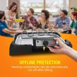 Aigostar Lava 30LDQ - Elektrische Grill - BBQ - Tafel Barbecue - Grilloppervlakte 41 X 24 Cm - 2000 Watt -Optimaal Barbecue Winkel 1200x1200 238