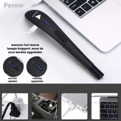 Oplaadbare Lange Elektrische Aansteker - Zwart - Duurzame Plasma Aansteker - Inclusief Cadeauverpakking - BBQ - Kaarsen -Optimaal Barbecue Winkel 1200x1200 272