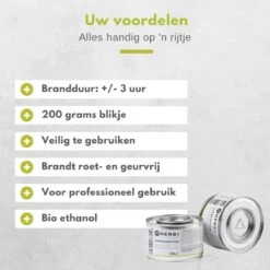 Hendi Brandpasta Voor Chafing Dish - Brandgel 200g - ( 6 Stuks ) -Optimaal Barbecue Winkel 1200x1200 280